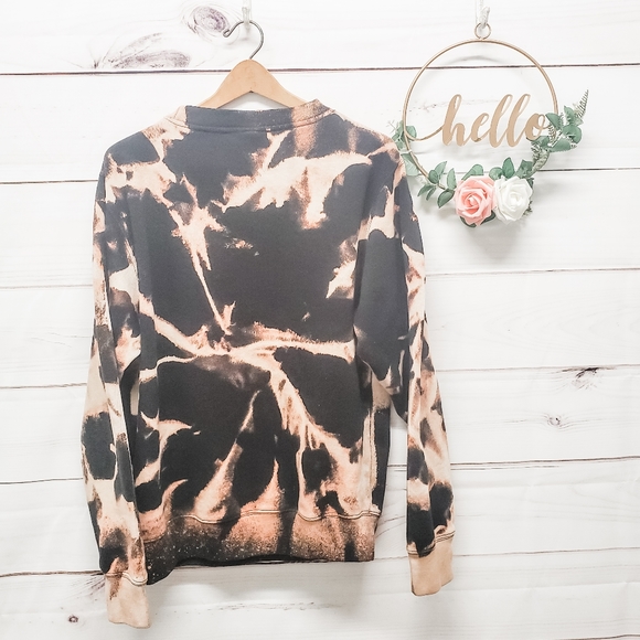 Custom bleached distressed sweatshirt Mens/Womens - Picture 3 of 7